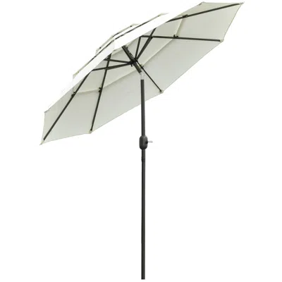 Streamdale Furniture Streamdale 9ft 3 Tiers Patio Umbrella Outdoor Market Umbrella With Crank