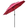 Streamdale Furniture Streamdale 9ft 3 Tiers Patio Umbrella Outdoor Market Umbrella With Crank