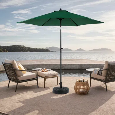 Streamdale Furniture Streamdale 9ft Outdoor Patio Umbrella - Tilt & Crank, Dark Green