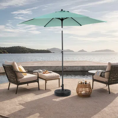 Streamdale Furniture Streamdale 9ft Outdoor Patio Umbrella - Tilt & Crank, Light Green