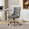 Streamdale Furniture Streamdale A & A Modern Velvet Home Office Chair (gray)