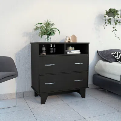 Streamdale Furniture Streamdale Aaron 2-drawer 2-shelf Dresser Wengue