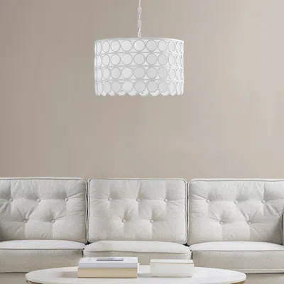 Streamdale Furniture Streamdale Abbot 4-light Glass Drum Shade Chandelier