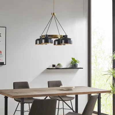 Streamdale Furniture Streamdale Abbott 4-light Metal Shade Chandelier