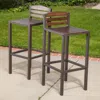 Streamdale Furniture Streamdale Acacia Wood And Iron Industrial Barstools: Modern Sophistication For Your Bar Or Dining S
