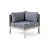 Streamdale Furniture Streamdale Acacia Wood And Rattan Corner Sofa With Water-resistant Cushions