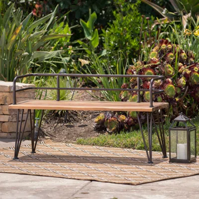 Streamdale Furniture Streamdale Acacia Wood Bench Rustic Charm Meets Modern Style