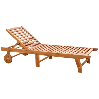 Streamdale Furniture Streamdale Acacia Wood Chaise Lounge Foldable