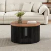 Streamdale Furniture Streamdale Acacia Wood Coffee Table - 30" Round, Easy Assembly