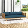 Streamdale Furniture Streamdale Acacia Wood Daybed With Slat Paneling And Water-resistant Cushions