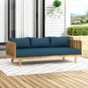 Streamdale Furniture Streamdale Acacia Wood Daybed With Slat Paneling And Water-resistant Cushions