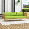 Streamdale Furniture Streamdale Acacia Wood Daybed With Slat Paneling And Water-resistant Cushions
