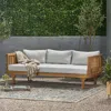 Streamdale Furniture Streamdale Acacia Wood Daybed With Water-resistant Cushions
