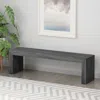 Streamdale Furniture Streamdale Acacia Wood Dining Bench, Black In Gray