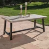 Streamdale Furniture Streamdale Acacia Wood Dining Table With Black Metal Frame