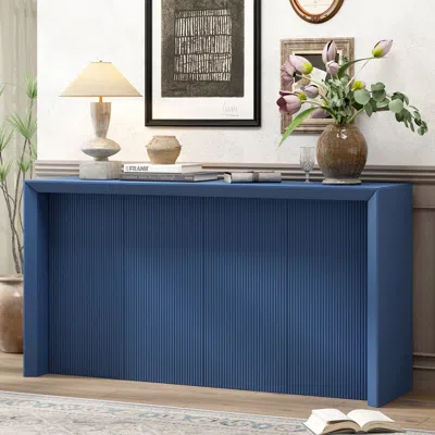 Streamdale Furniture Streamdale Acacia Wood Entryway Table - Wavy Design