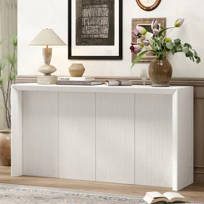 Streamdale Furniture Streamdale Acacia Wood Entryway Table - Wavy Design
