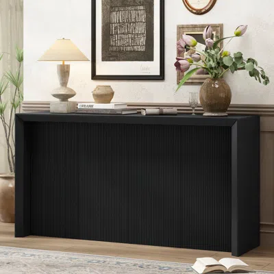 Streamdale Furniture Streamdale Acacia Wood Entryway Table - Wavy Design