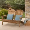 Streamdale Furniture Streamdale Acacia Wood Outdoor Adirondack Loveseat Classic Style And Comfort