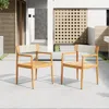 Streamdale Furniture Streamdale Acacia Wood Outdoor Armchair - Weather-resistant & Stylish Set Of 2