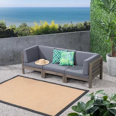 Streamdale Furniture Streamdale Acacia Wood Outdoor Sectional Sofa Set