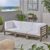Streamdale Furniture Streamdale Acacia Wood Outdoor Sectional Sofa Set With Water Resistant Cushions