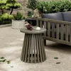Streamdale Furniture Streamdale Acacia Wood Outdoor Side Table - Grey