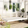 Streamdale Furniture Streamdale Acacia Wood Porch Swing Bed - Full Size Outdoor Hanging Bed