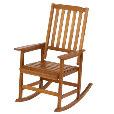 Streamdale Furniture Streamdale Acacia Wood Rocking Chair For Patio (light Brown)