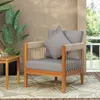 Streamdale Furniture Streamdale Acacia Wood Rope Outdoor Club Chair
