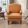 Streamdale Furniture Streamdale Accent Chair With Nailhead Trim & Wood Legs (brown)
