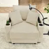 Streamdale Furniture Streamdale Accent Chair With Storage Armrest, Cushy Cushion, Cup & Phone Holders