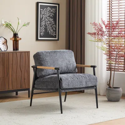 Streamdale Furniture Streamdale Accent Chair With Wood Armrests