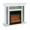 Streamdale Furniture Streamdale Acrylic Diamond Mirror Fireplace Frame
