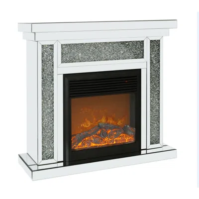 Streamdale Furniture Streamdale Acrylic Diamond Mirror Fireplace Frame
