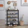 Streamdale Furniture Streamdale Adjustable 5-layer Industrial Shoe Rack With Mesh Shelves