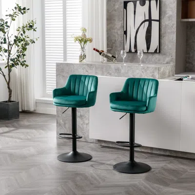 Streamdale Furniture Streamdale Adjustable Bar Stools Set - Set Of 2 For Kitchen And Pub