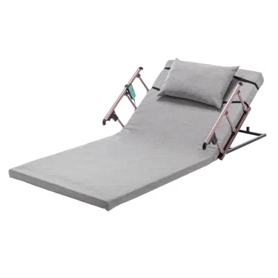 Streamdale Furniture Streamdale Adjustable Bed Backrest W/ Safety Rails, Remote, For Elderly/patients In Gray