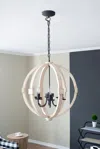 Streamdale Furniture Streamdale Adjustable Light Wood Chandelier - Bulb Not Included