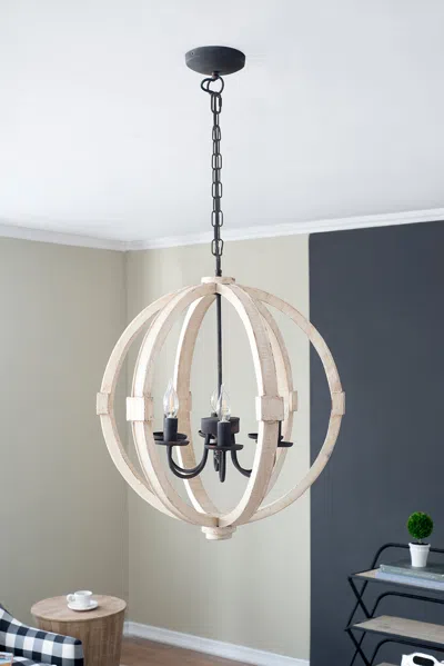 Streamdale Furniture Streamdale Adjustable Light Wood Chandelier - Bulb Not Included