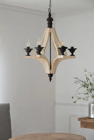 Streamdale Furniture Streamdale Adjustable Light Wood Chandelier - Bulb Not Included