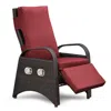 Streamdale Furniture Streamdale Adjustable Outdoor Rattan Recliner With Hidden Table