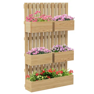 Streamdale Furniture Streamdale Adjustable Raised Bed With Trellis For Climbing Plants