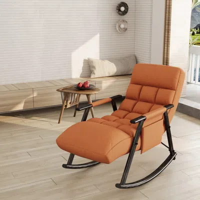 Streamdale Furniture Streamdale Adjustable Rocking Chair Comfort In Orange