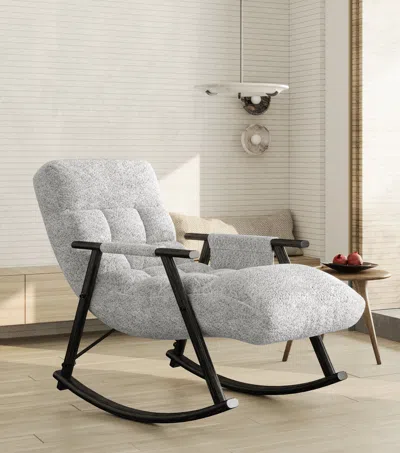 Streamdale Furniture Streamdale Adjustable Rocking Chair Comfort In Gray