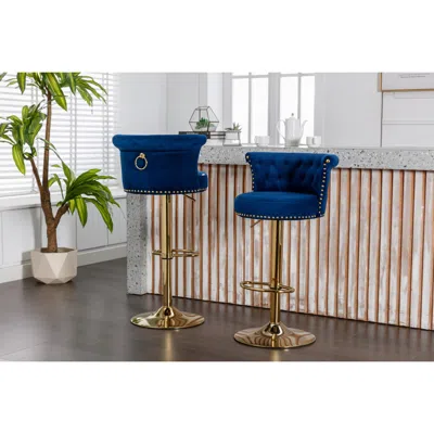 Streamdale Furniture Streamdale Adjustable Swivel Bar Stools Set For Kitchen, Dining Room In Multi