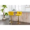 Streamdale Furniture Streamdale Adjustable Swivel Bar Stools Set For Kitchen, Dining Room In Yellow