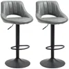 Streamdale Furniture Streamdale Adjustable Swivel Barstools (set Of 2) With Metal Base