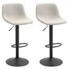 Streamdale Furniture Streamdale Adjustable Swivel Barstools With Back (2-pack)