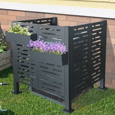 Streamdale Furniture Streamdale Air Conditioner Privacy Fence - 3.5x3.5 Ft Metal Cover
